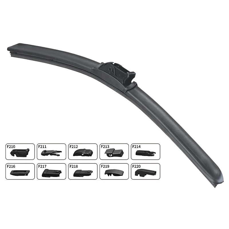 Bosoko Front Flat Wiper Blades Premium Series with Double Spring S980