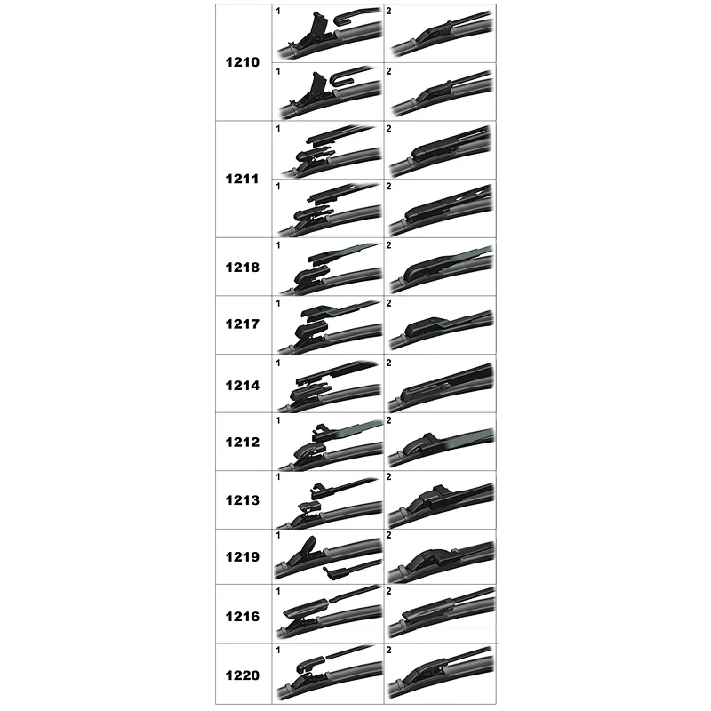 Bosoko S981 Front Flat Wiper Blades with End Caps S981（A81）